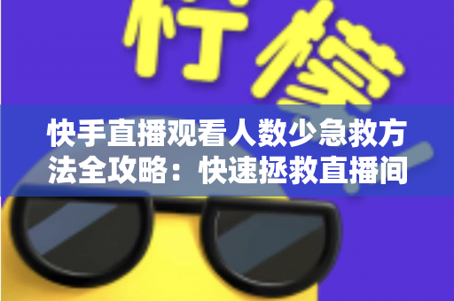 快手直播观看人数少急救方法全攻略：快速拯救直播间人气的实用指南
