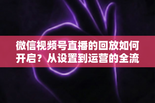 微信视频号直播的回放如何开启?从设置到运营的全流程实用指南,让每一场直播都留下精彩痕迹 微信视频号直播的回放如何开启?从设置到运营的全流程实用指南,让每一场直播都留下精彩痕迹