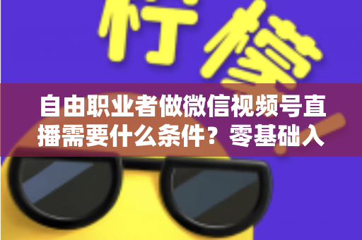自由职业者做微信视频号直播需要什么条件?零基础入门与变现全攻略 自由职业者做微信视频号直播需要什么条件?零基础入门与变现全攻略