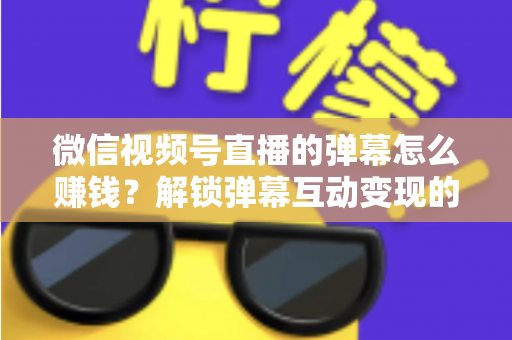 微信视频号直播的弹幕怎么赚钱?解锁弹幕互动变现的完整攻略与避坑指南 微信视频号直播的弹幕怎么赚钱?解锁弹幕互动变现的完整攻略与避坑指南