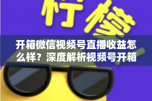 开箱微信视频号直播收益怎么样?深度解析视频号开箱直播的赚钱方式与真实收益水平 开箱微信视频号直播收益怎么样?深度解析视频号开箱直播的赚钱方式与真实收益水平