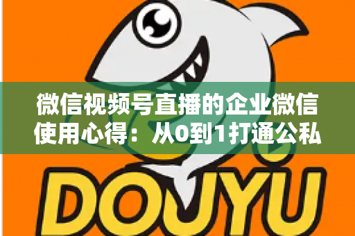微信视频号直播的企业微信使用心得：从0到1打通公私域流量的全流程实战指南