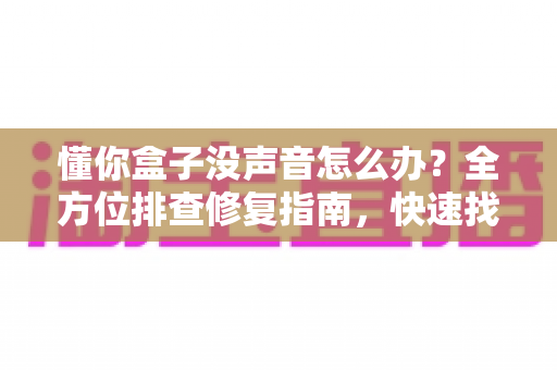 懂你盒子没声音怎么办?全方位排查修复指南,快速找回清晰音效 懂你盒子没声音怎么办?全方位排查修复指南,快速找回清晰音效