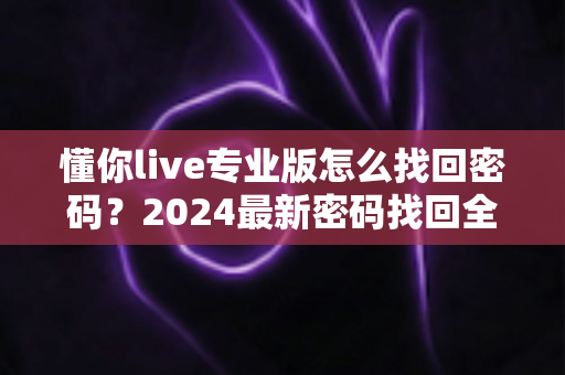 懂你live专业版怎么找回密码？2024最新密码找回全攻略与账号安全指南